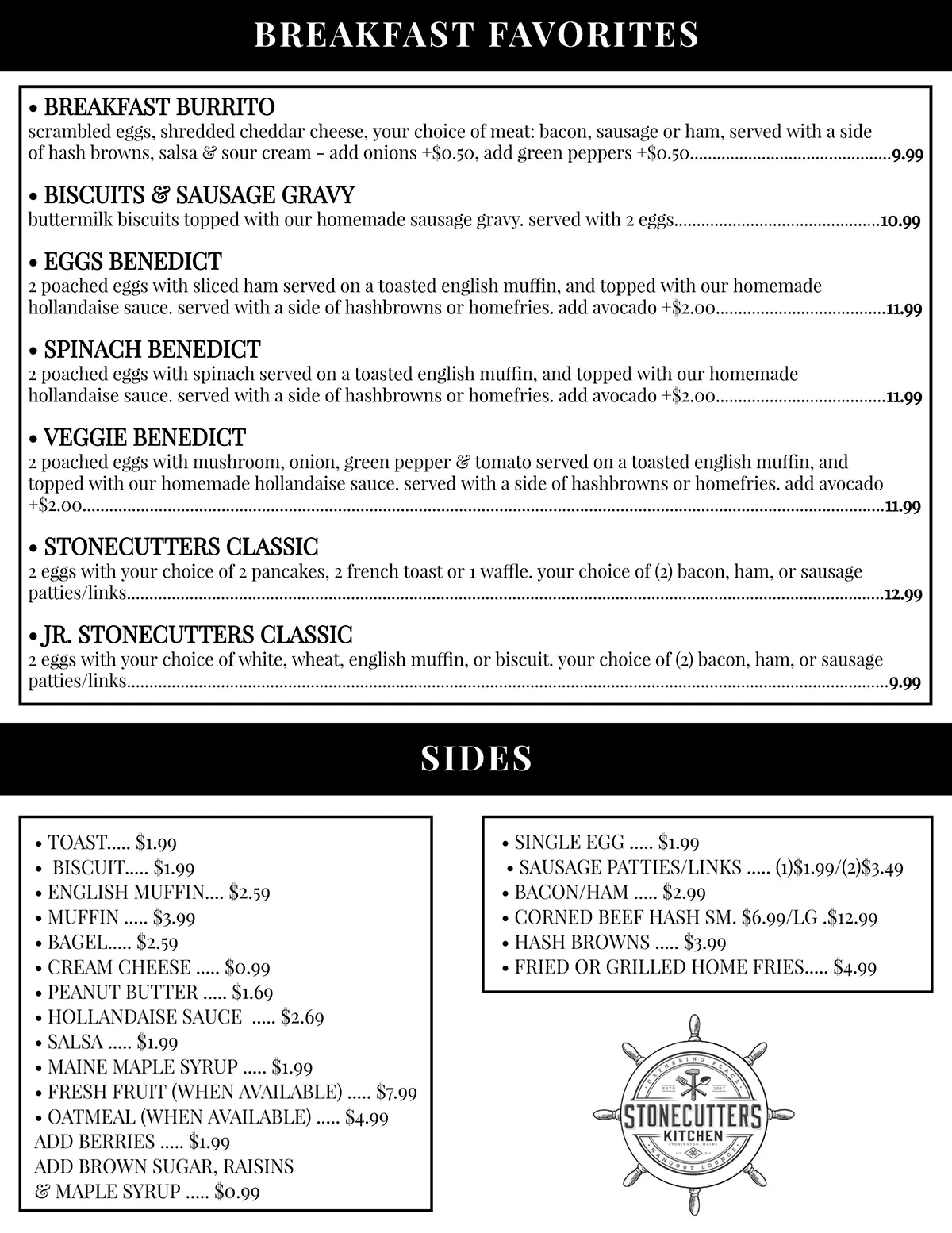 Breakfast Menu - Page 2