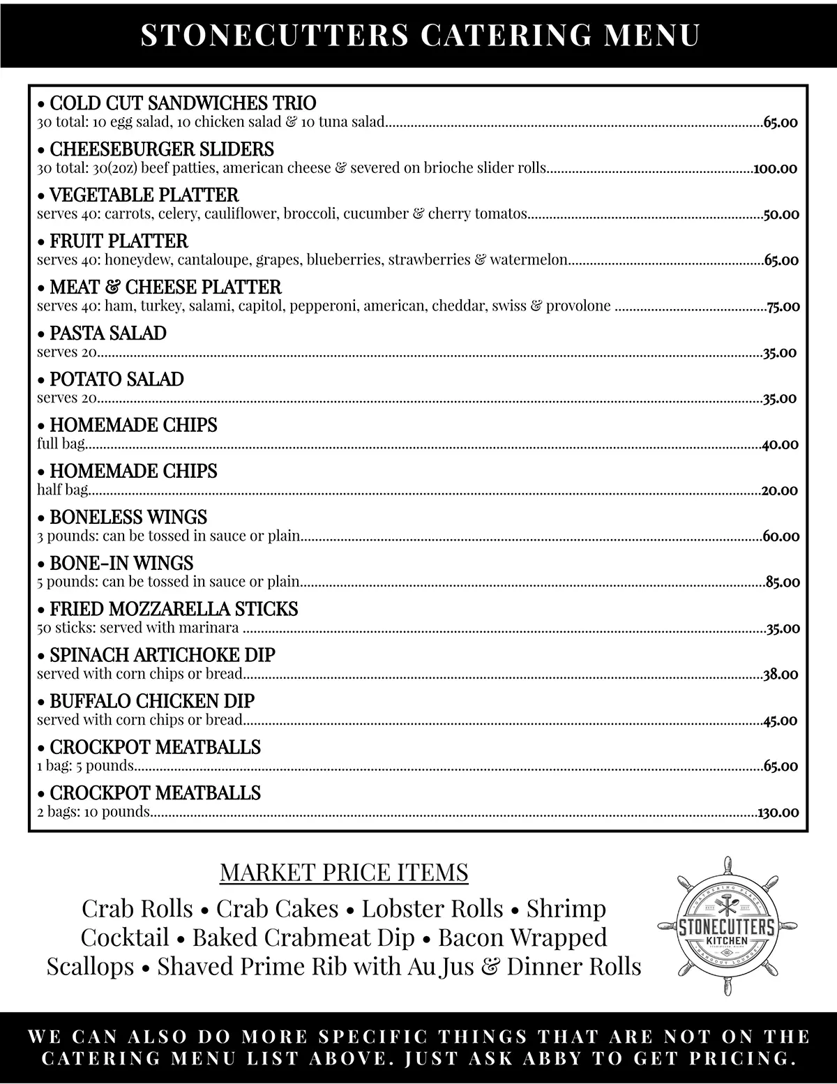 Catering Menu