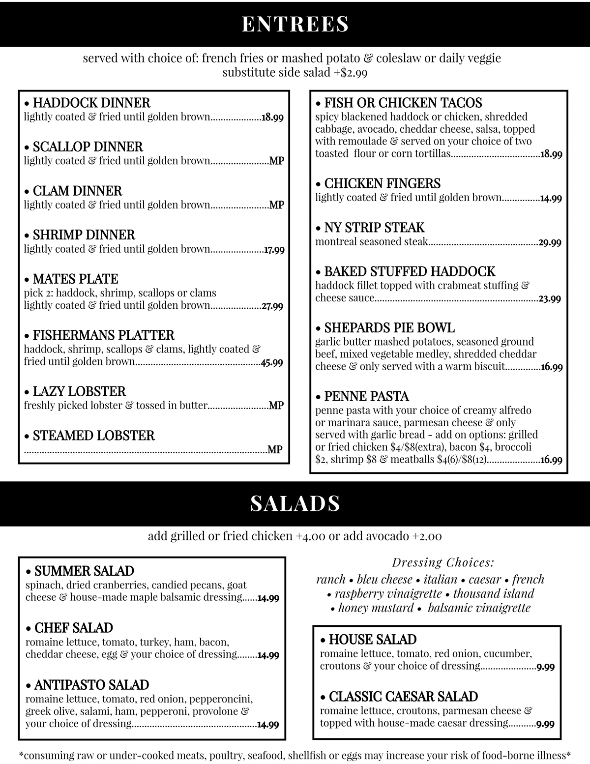 Dine-In Menu - Page 2