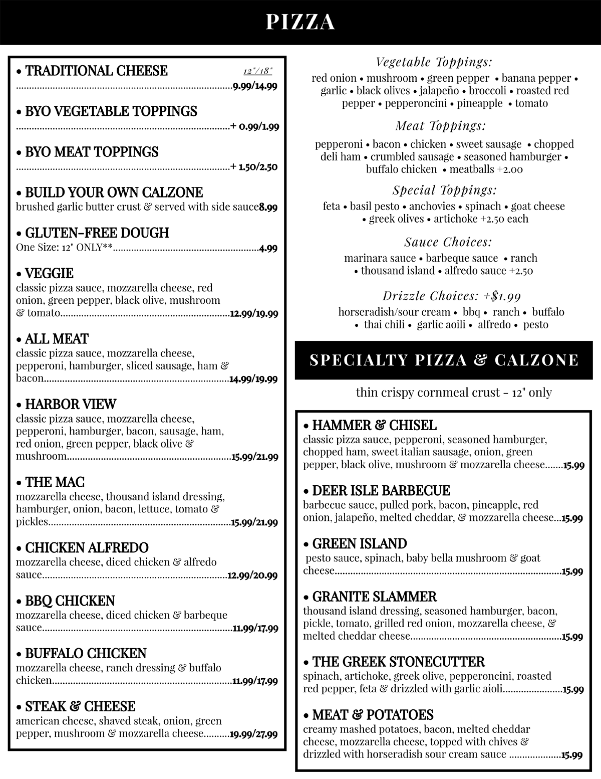 Dine-In Menu - Page 3