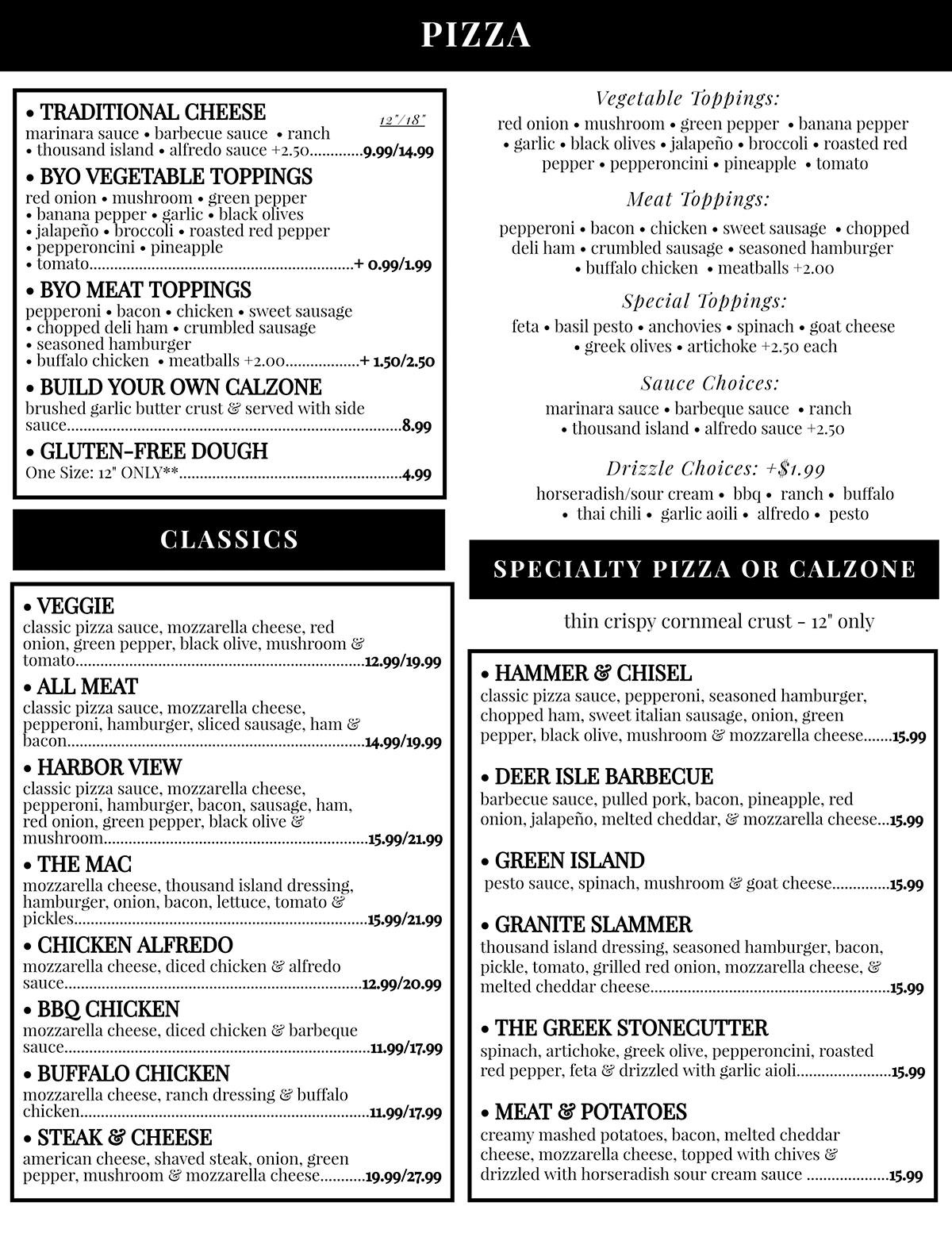 Dine-In Menu - Page 4