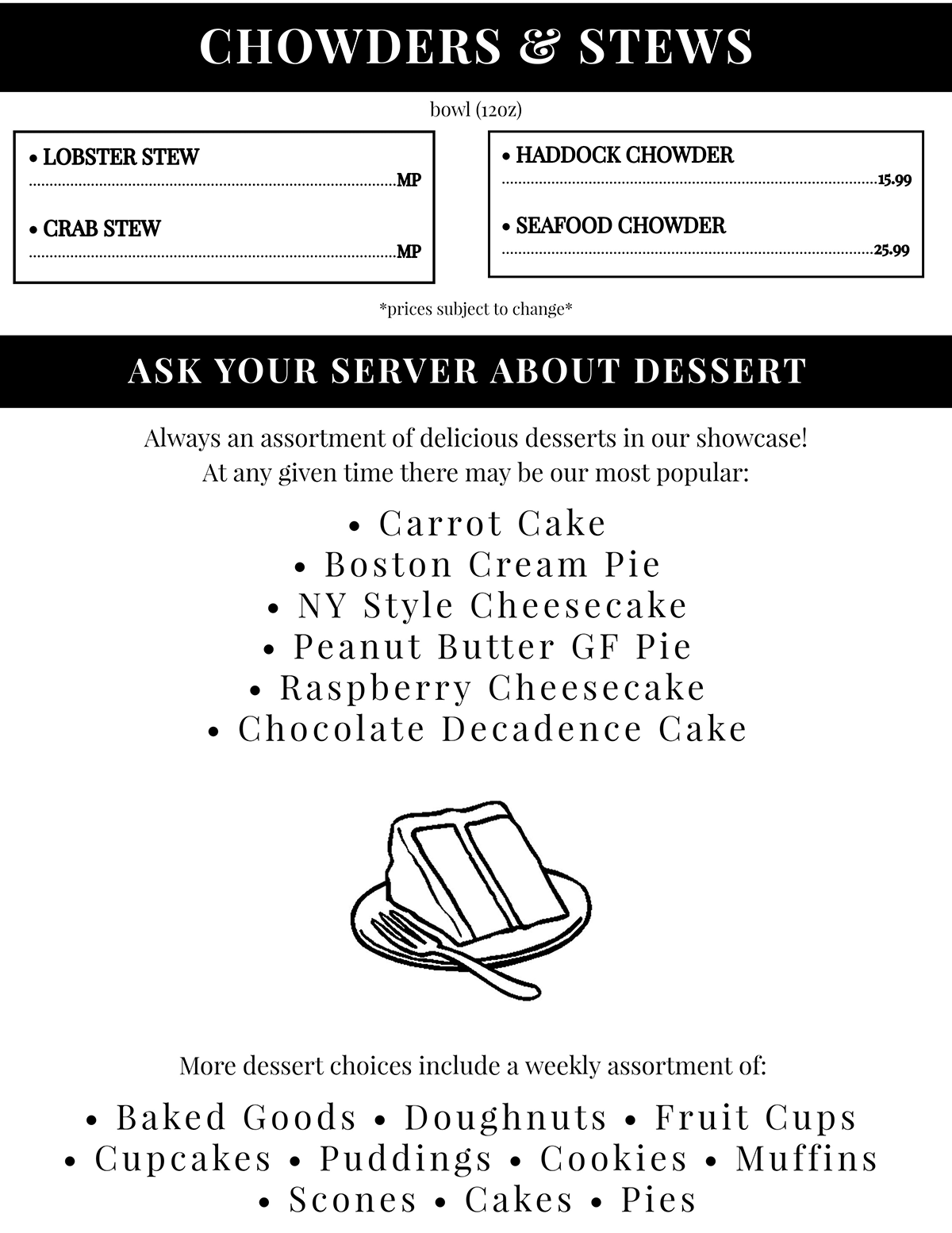 Dine-In Menu - Page 5