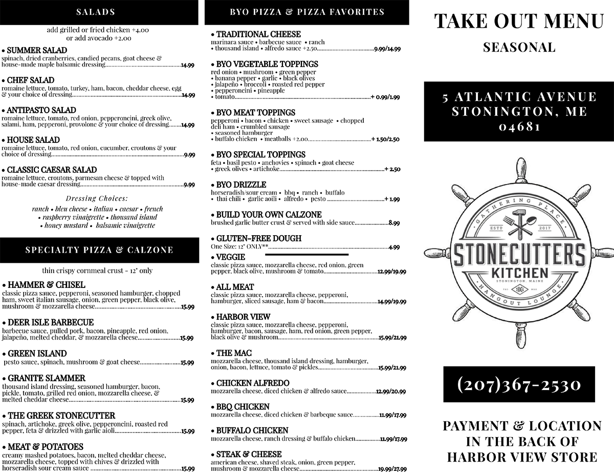 Take Out Menu - Page 01